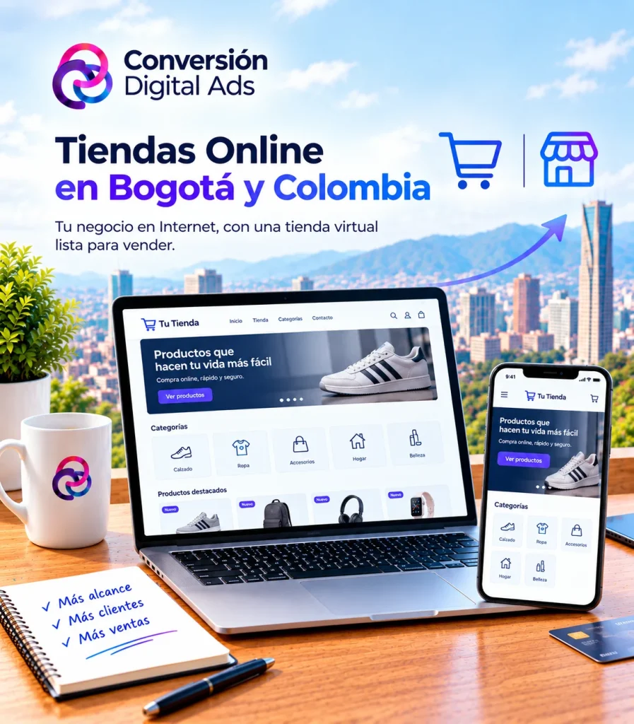 Tiendas online en Bogotá y Colombia diseñadas para vender por Internet